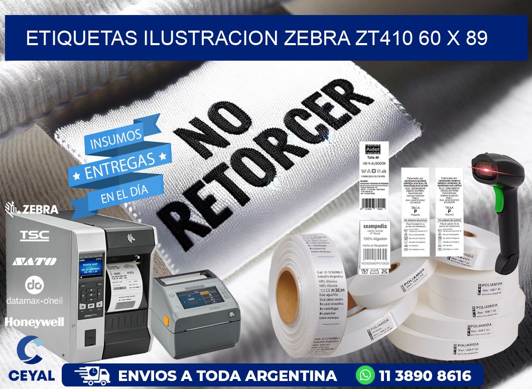 ETIQUETAS ILUSTRACION ZEBRA ZT410 60 x 89