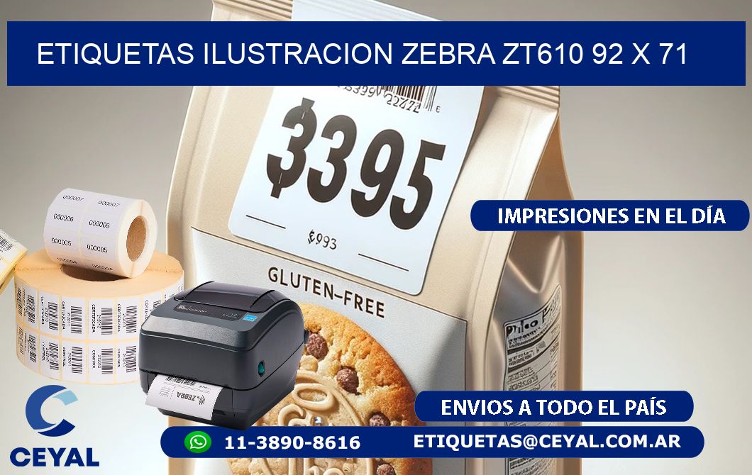 ETIQUETAS ILUSTRACION ZEBRA ZT610 92 x 71