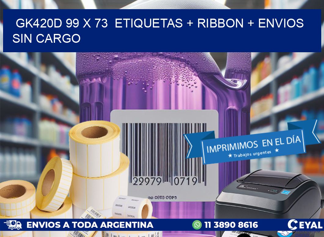 GK420D 99 x 73  etiquetas + ribbon + envios sin cargo