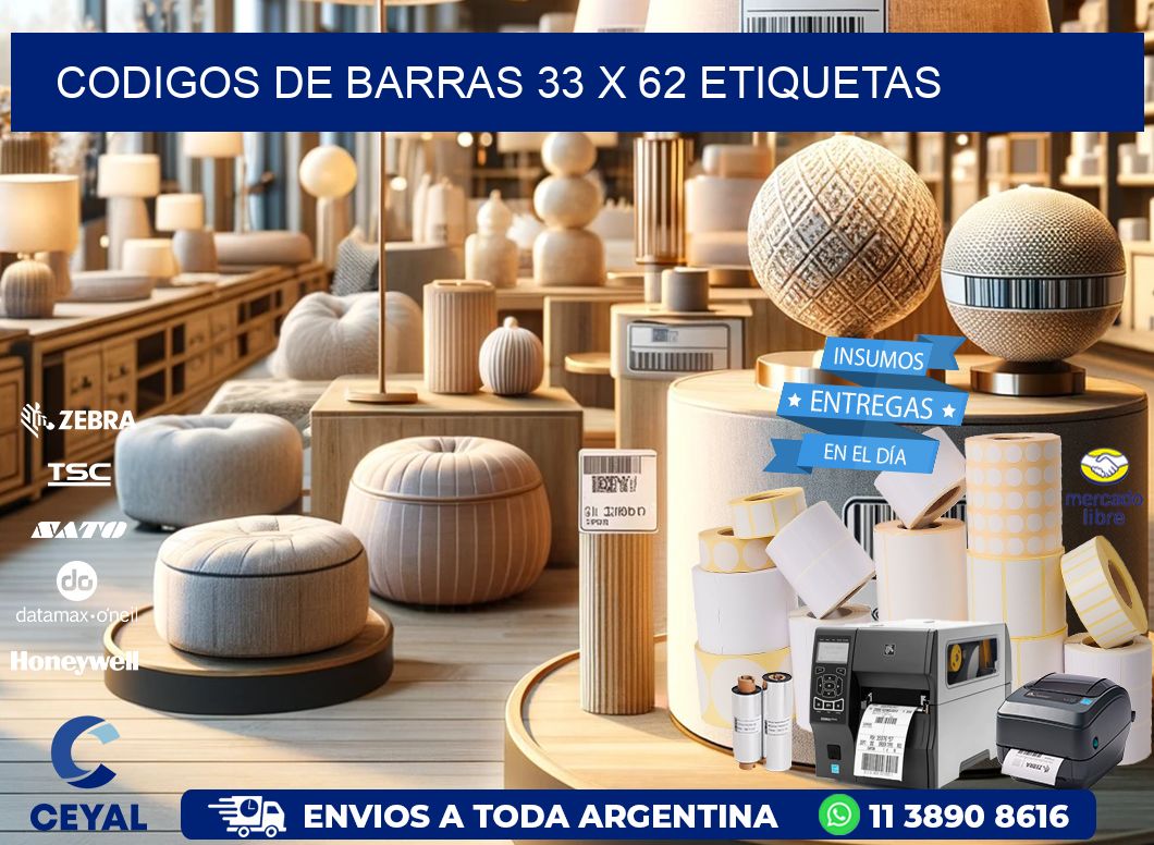 codigos de barras 33 x 62 etiquetas