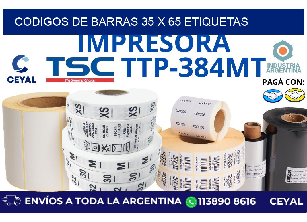 codigos de barras 35 x 65 etiquetas