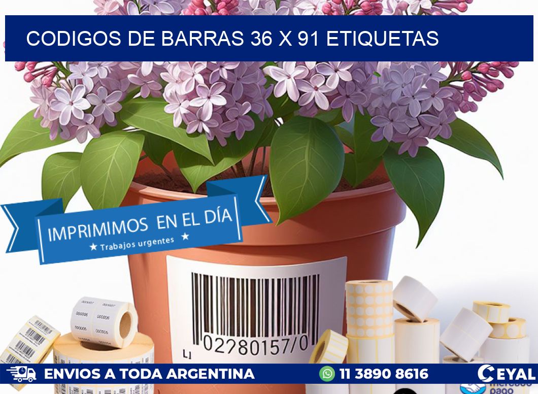 codigos de barras 36 x 91 etiquetas