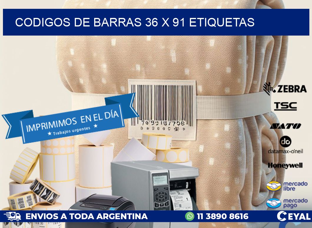 codigos de barras 36 x 91 etiquetas