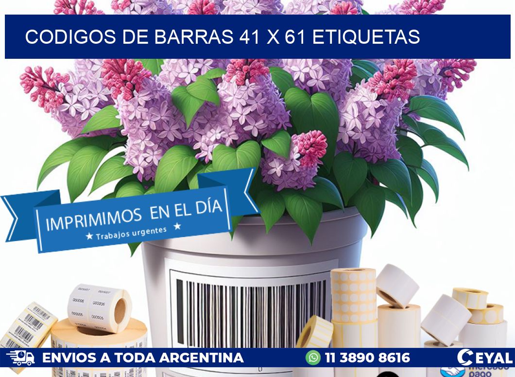 codigos de barras 41 x 61 etiquetas