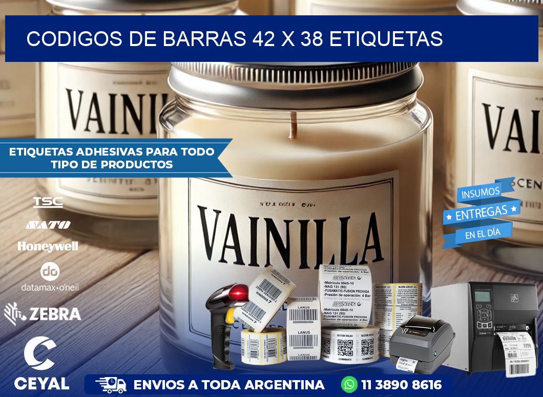 codigos de barras 42 x 38 etiquetas