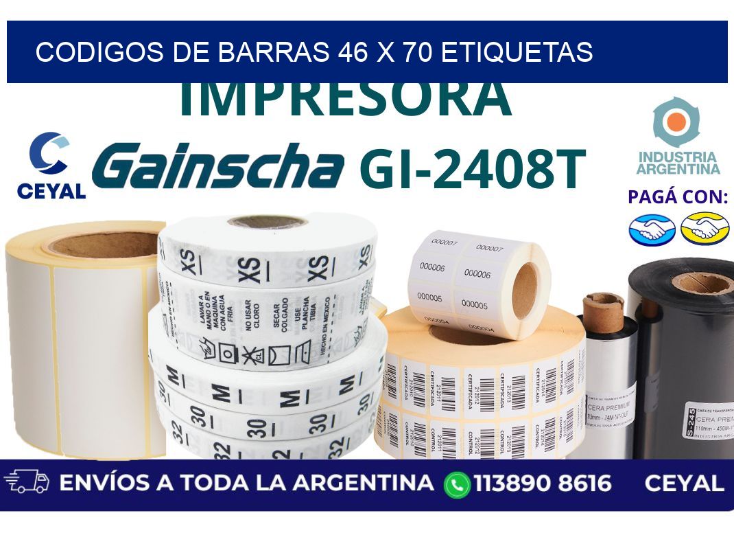 codigos de barras 46 x 70 etiquetas