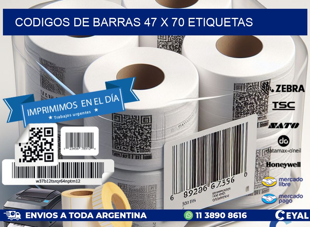 codigos de barras 47 x 70 etiquetas