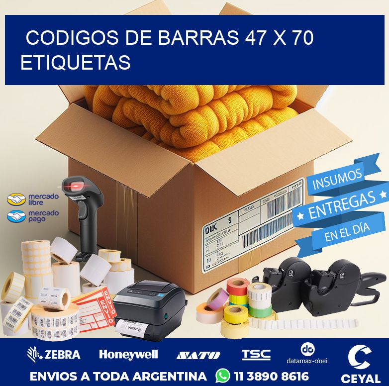 codigos de barras 47 x 70 etiquetas