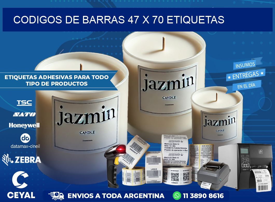 codigos de barras 47 x 70 etiquetas