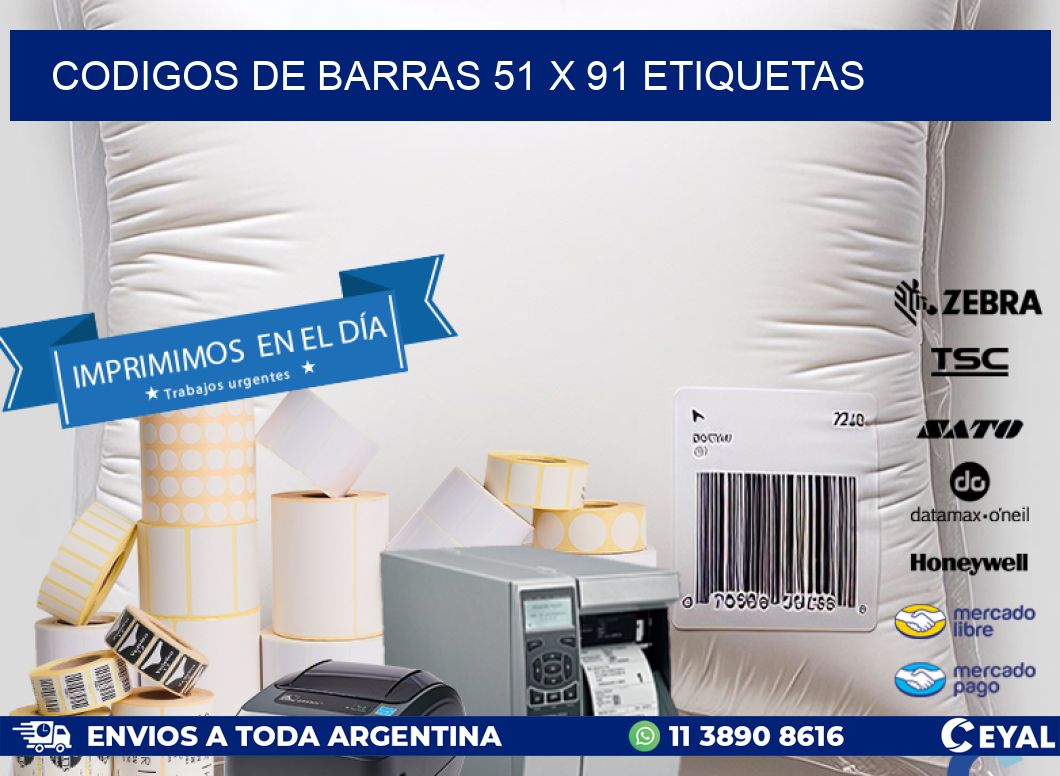 codigos de barras 51 x 91 etiquetas