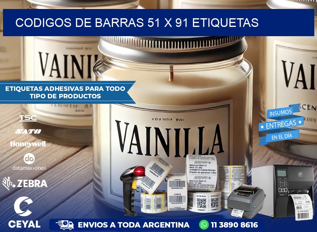 codigos de barras 51 x 91 etiquetas