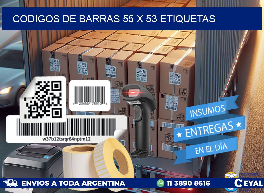 codigos de barras 55 x 53 etiquetas
