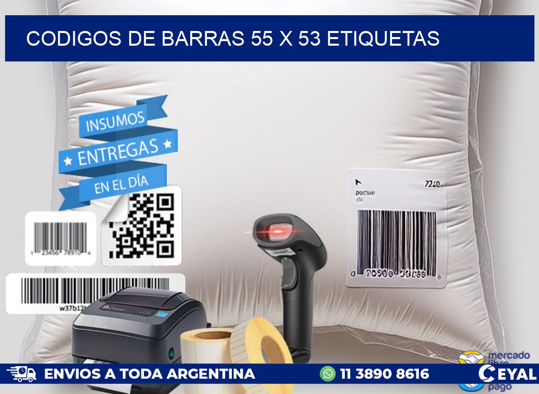 codigos de barras 55 x 53 etiquetas