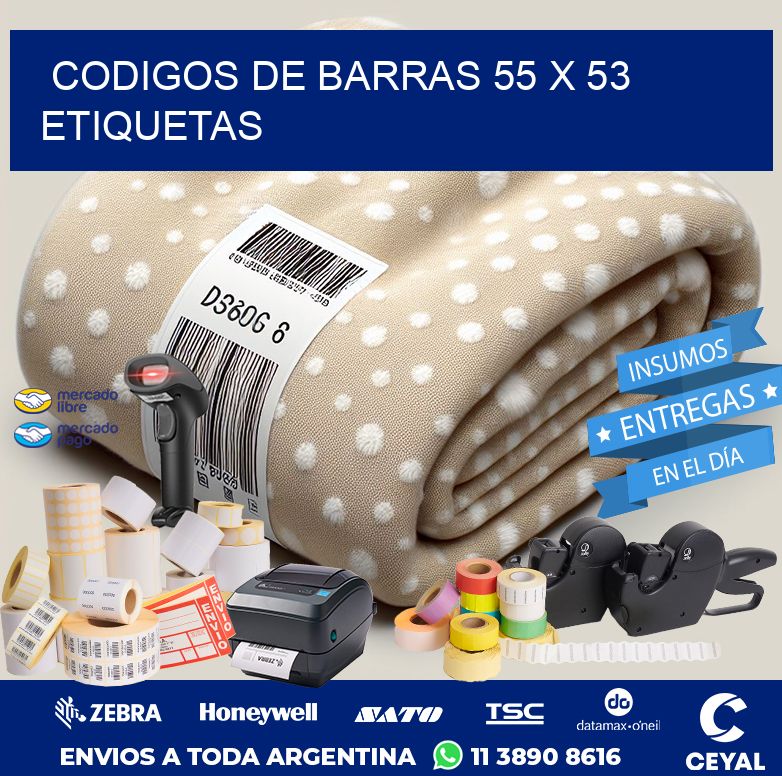 codigos de barras 55 x 53 etiquetas