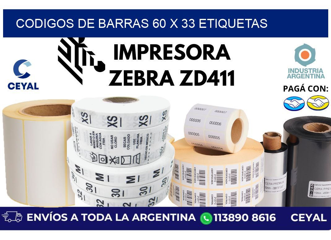 codigos de barras 60 x 33 etiquetas
