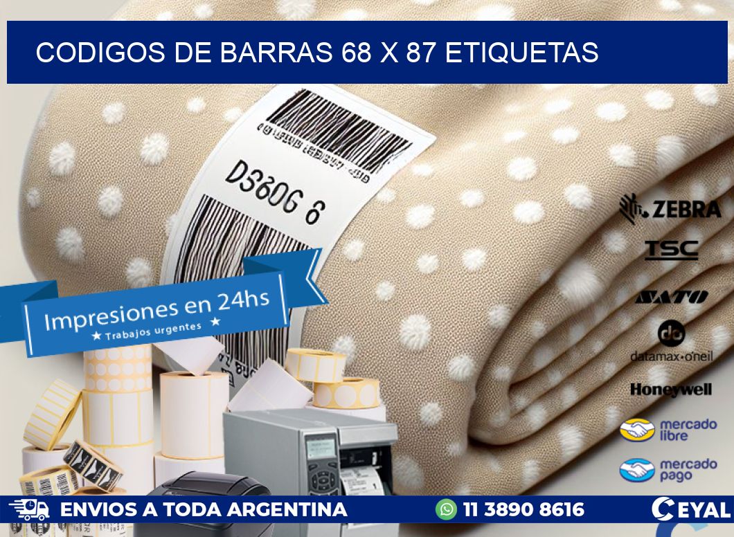 codigos de barras 68 x 87 etiquetas