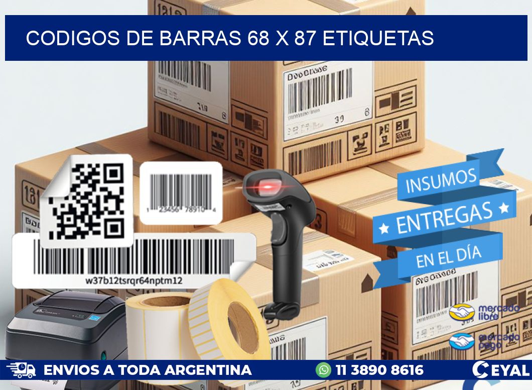 codigos de barras 68 x 87 etiquetas