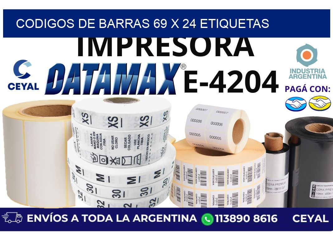 codigos de barras 69 x 24 etiquetas