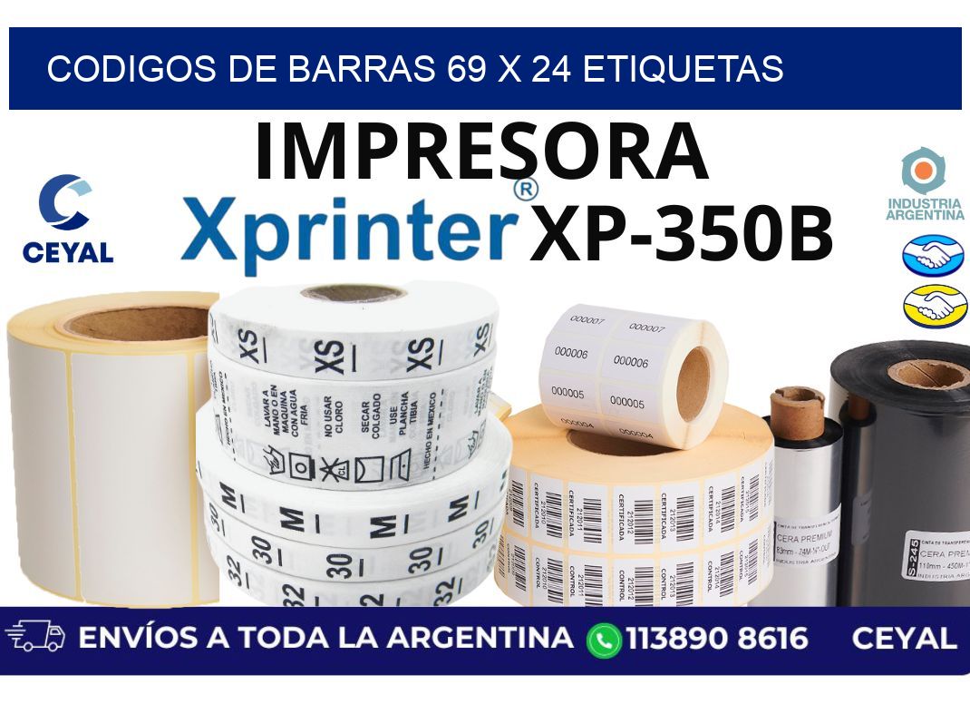 codigos de barras 69 x 24 etiquetas