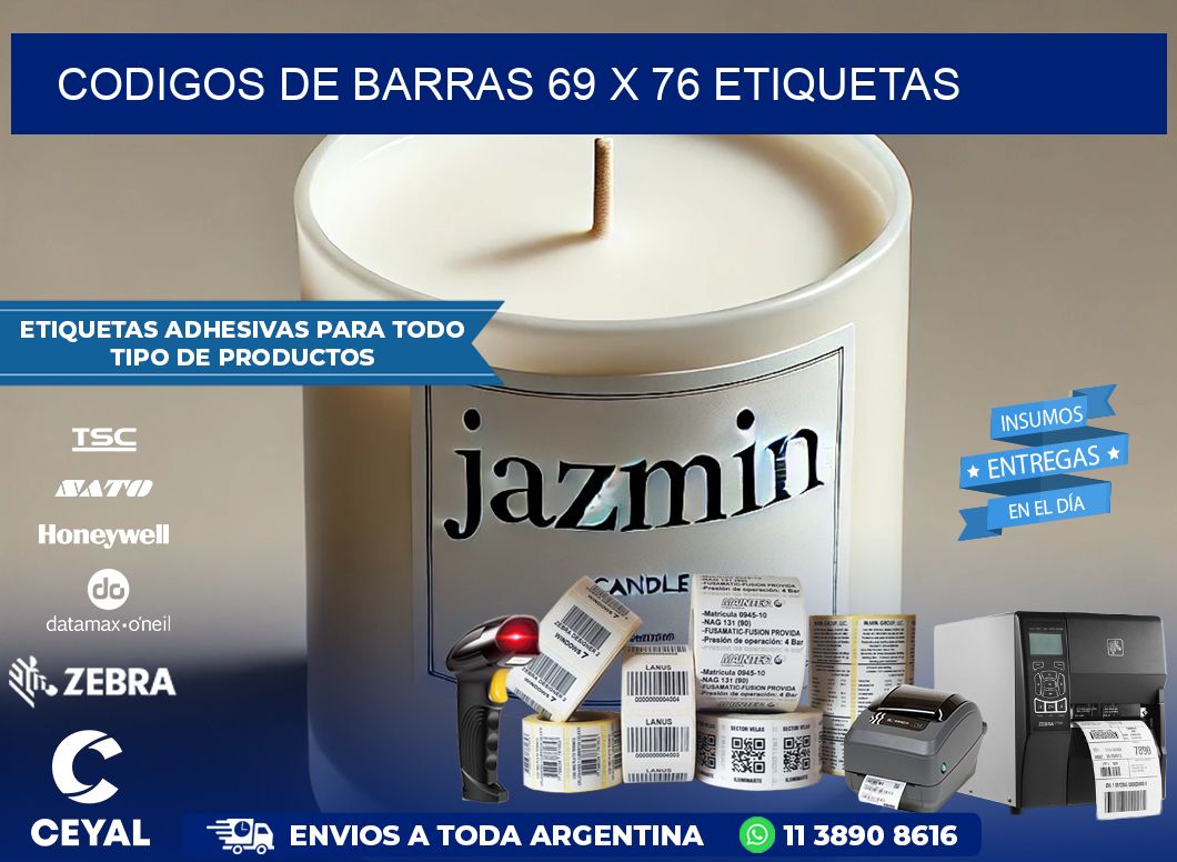 codigos de barras 69 x 76 etiquetas