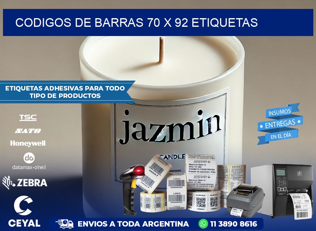 codigos de barras 70 x 92 etiquetas