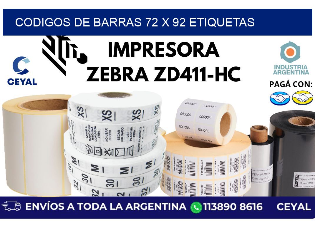 codigos de barras 72 x 92 etiquetas