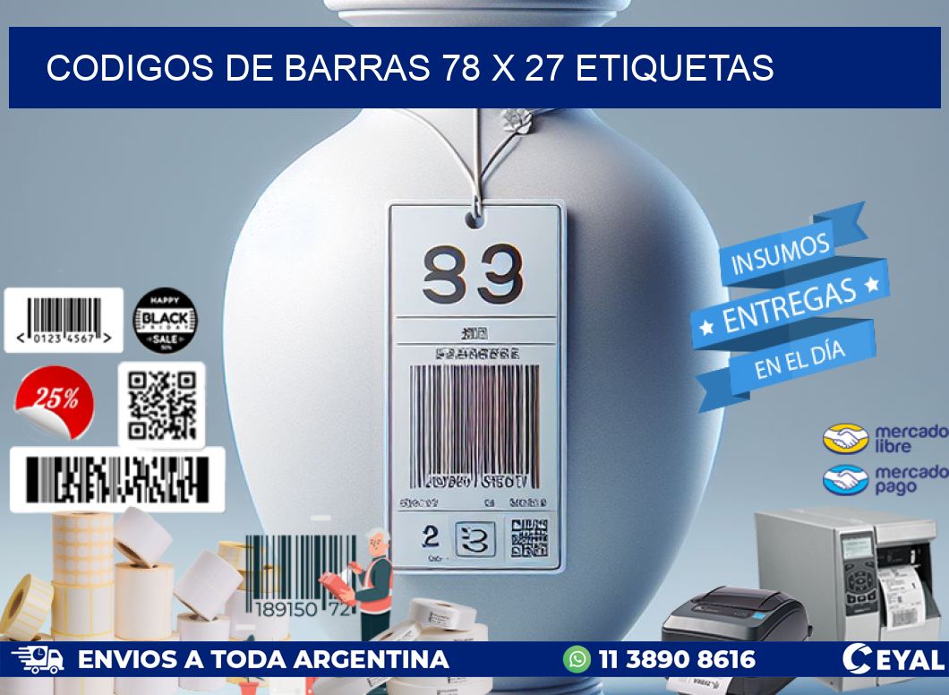 codigos de barras 78 x 27 etiquetas