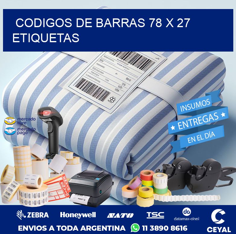 codigos de barras 78 x 27 etiquetas