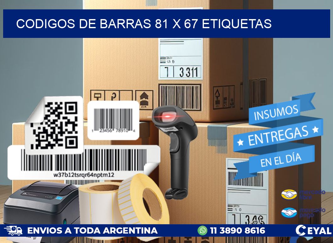 codigos de barras 81 x 67 etiquetas