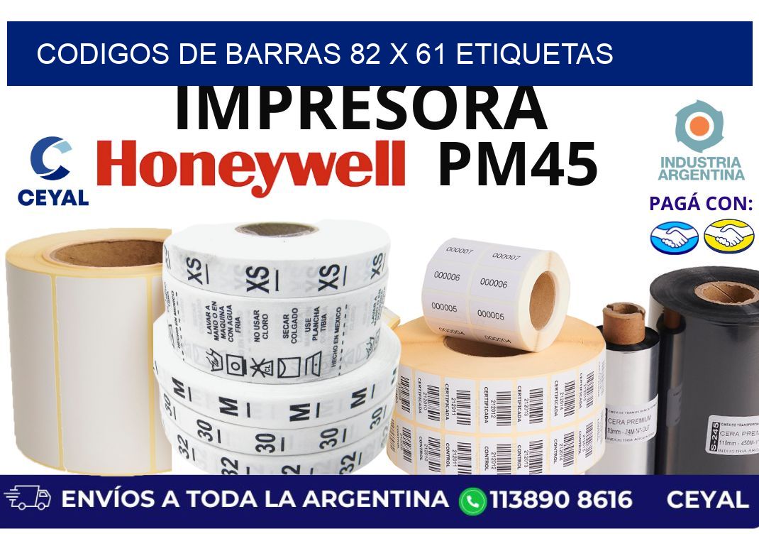 codigos de barras 82 x 61 etiquetas