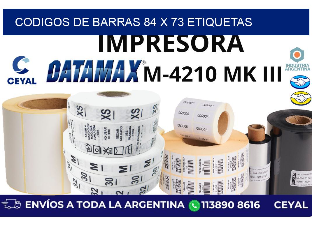codigos de barras 84 x 73 etiquetas