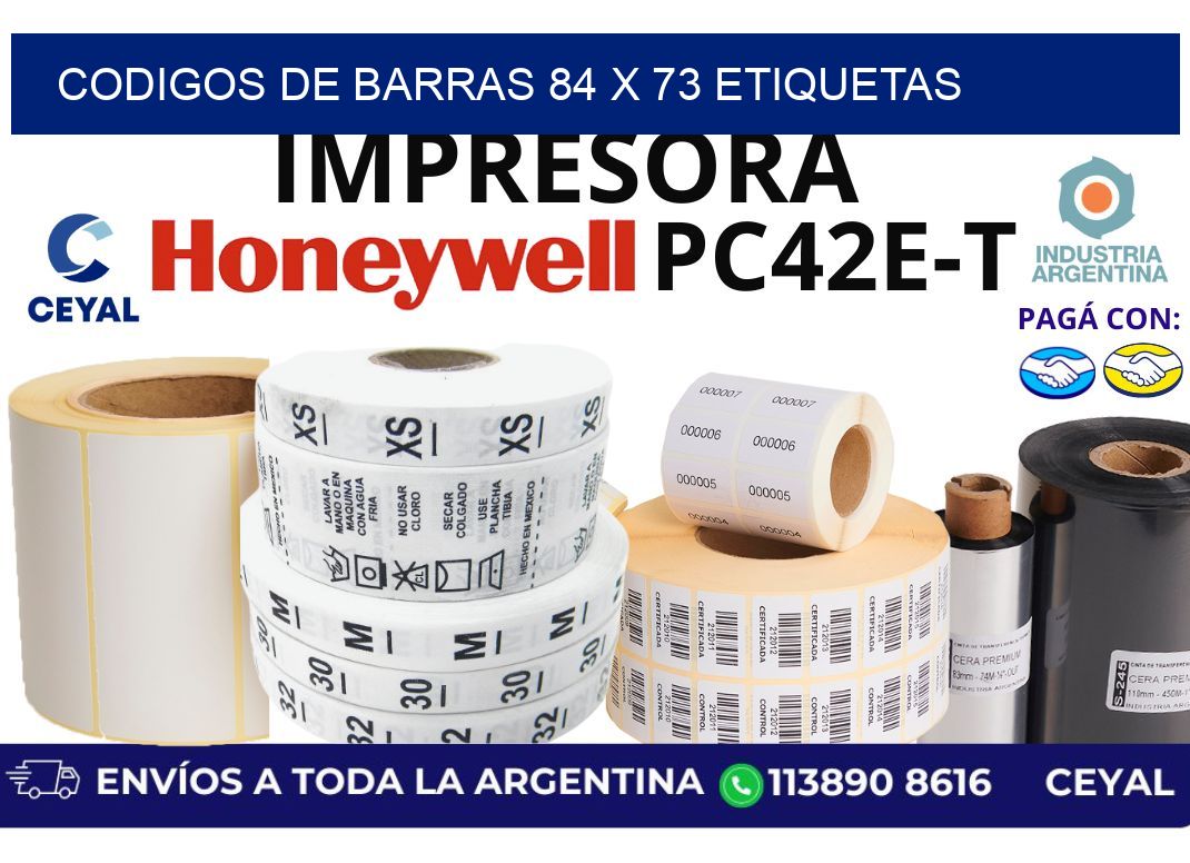 codigos de barras 84 x 73 etiquetas