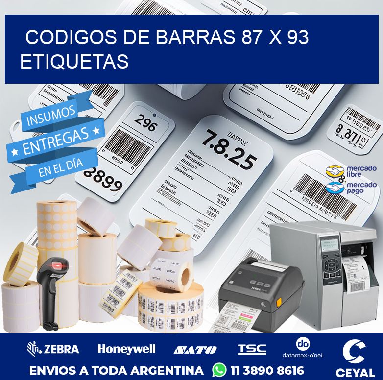 codigos de barras 87 x 93 etiquetas