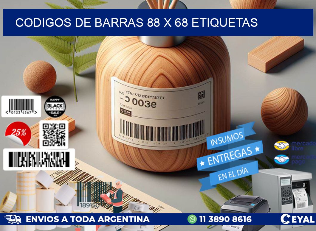 codigos de barras 88 x 68 etiquetas