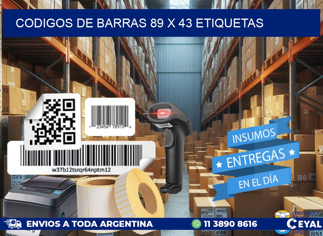 codigos de barras 89 x 43 etiquetas
