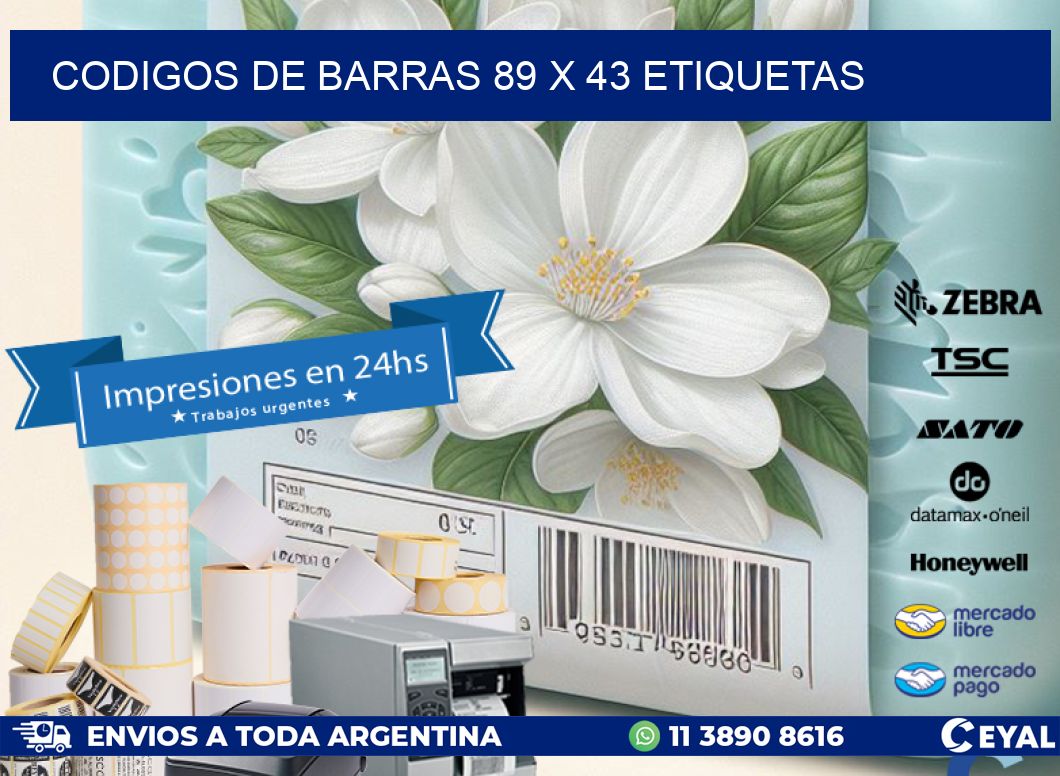 codigos de barras 89 x 43 etiquetas