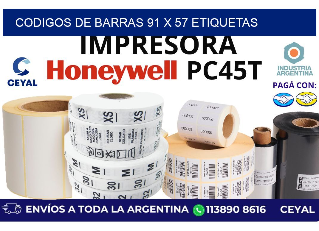 codigos de barras 91 x 57 etiquetas