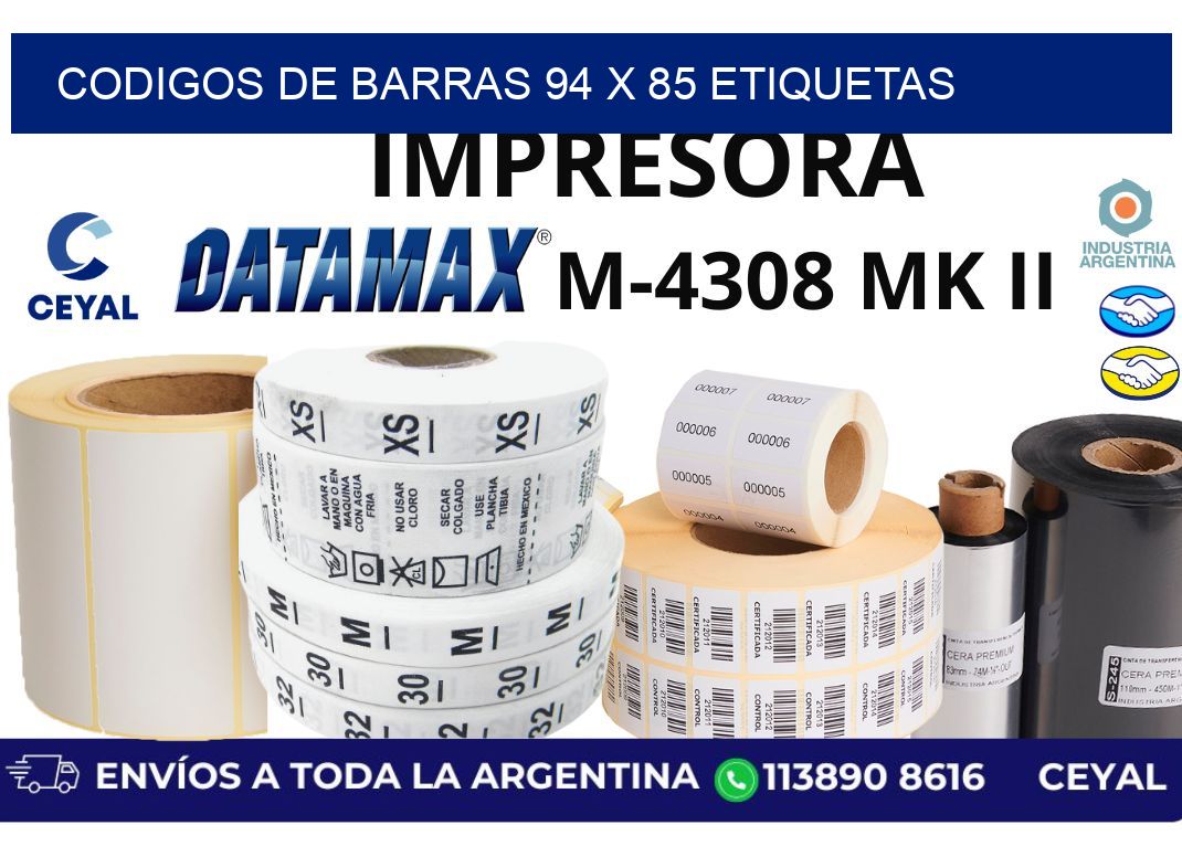 codigos de barras 94 x 85 etiquetas