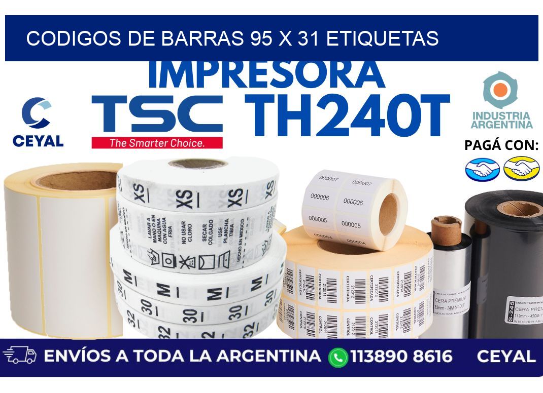 codigos de barras 95 x 31 etiquetas