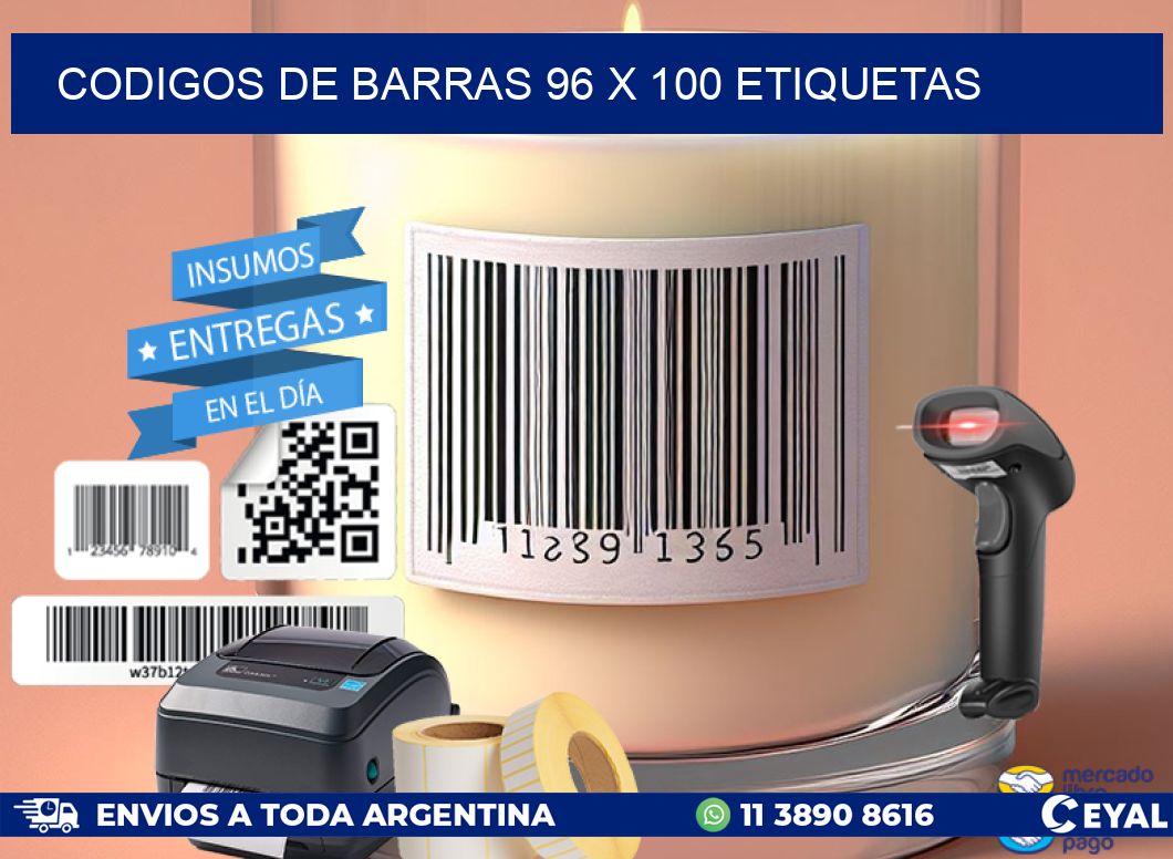 codigos de barras 96 x 100 etiquetas