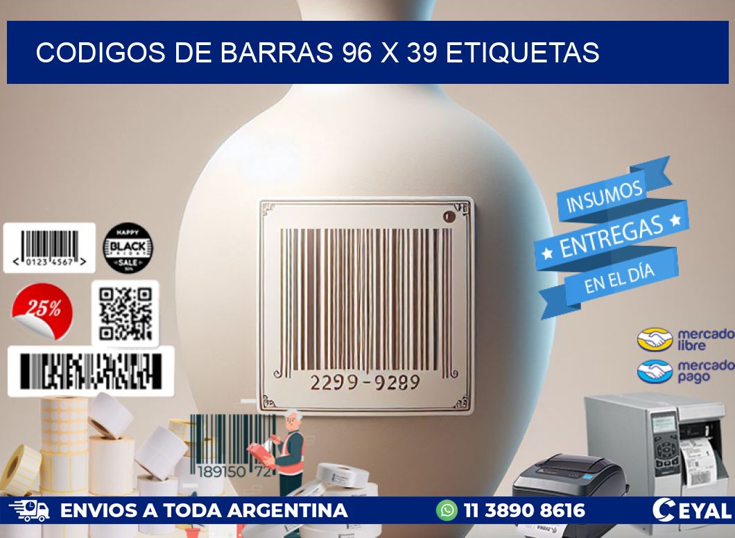 codigos de barras 96 x 39 etiquetas