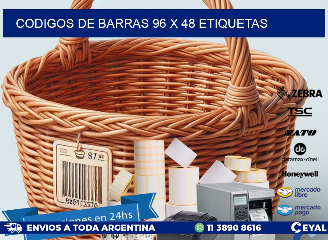 codigos de barras 96 x 48 etiquetas
