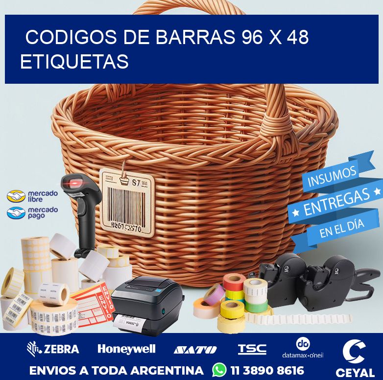 codigos de barras 96 x 48 etiquetas