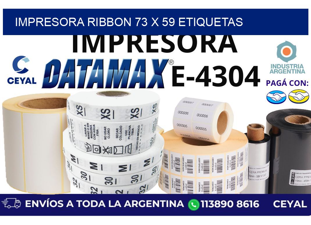 impresora ribbon 73 x 59 etiquetas