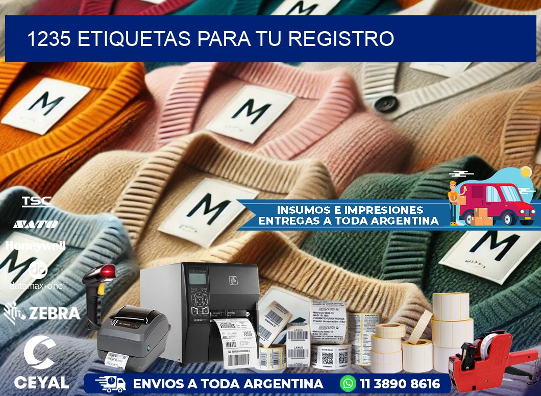 1235 etiquetas para tu registro