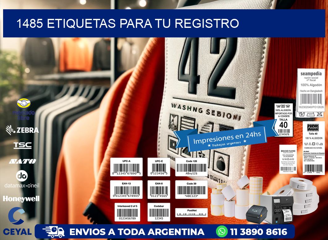 1485 etiquetas para tu registro