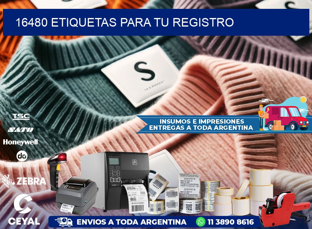 16480 etiquetas para tu registro