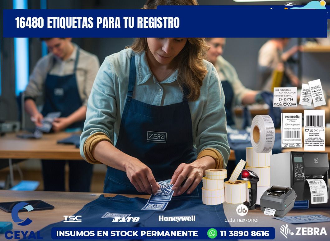 16480 etiquetas para tu registro