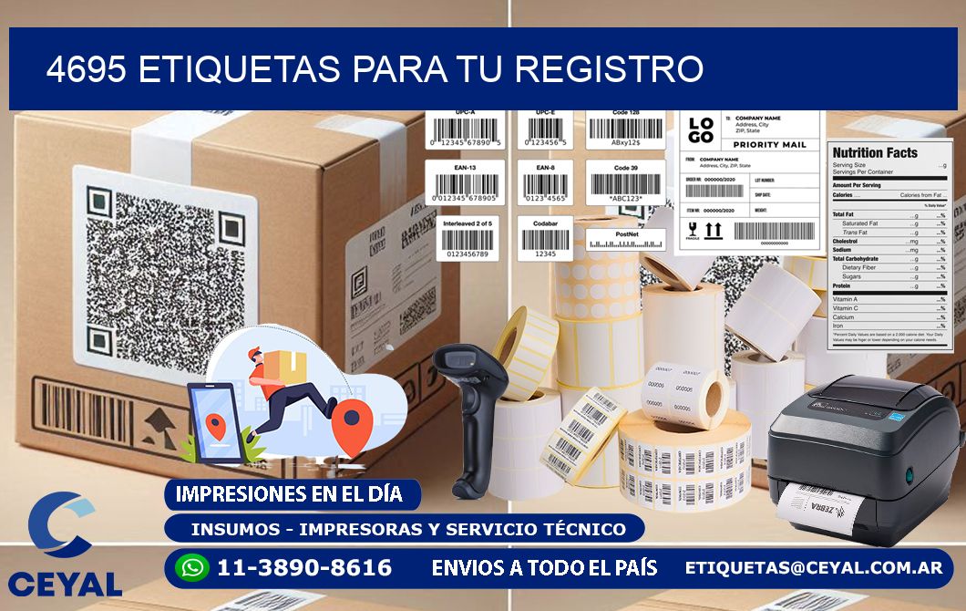 4695 etiquetas para tu registro