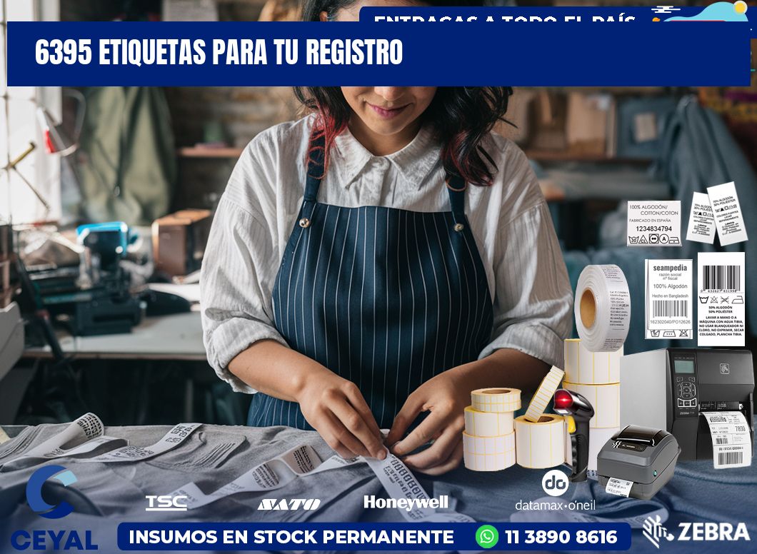 6395 etiquetas para tu registro